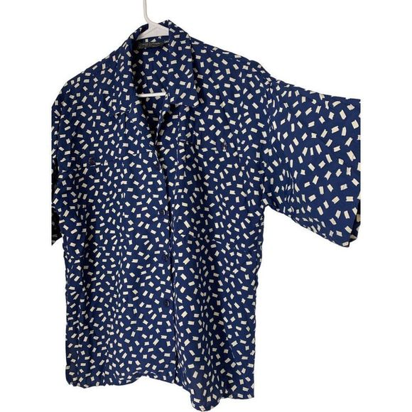 Women’s 80s Vintage Jimmy Garcia Skirt Set Medium Matching 5405 Blue Midi - Picture 3 of 11